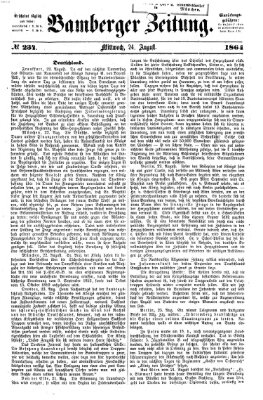 Bamberger Zeitung Mittwoch 24. August 1864