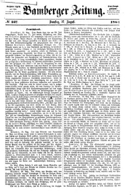 Bamberger Zeitung Samstag 27. August 1864