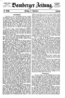 Bamberger Zeitung Dienstag 6. September 1864