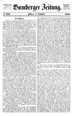 Bamberger Zeitung Montag 12. September 1864