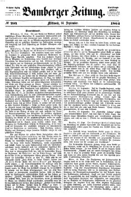 Bamberger Zeitung Mittwoch 14. September 1864