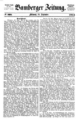 Bamberger Zeitung Mittwoch 28. September 1864