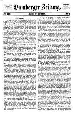 Bamberger Zeitung Freitag 30. September 1864