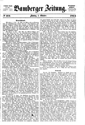 Bamberger Zeitung Montag 3. Oktober 1864