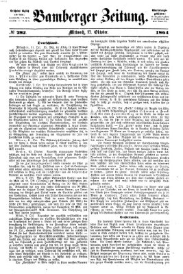 Bamberger Zeitung Mittwoch 12. Oktober 1864