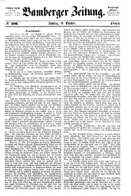 Bamberger Zeitung Sonntag 16. Oktober 1864