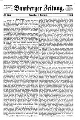 Bamberger Zeitung Donnerstag 3. November 1864