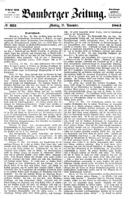 Bamberger Zeitung Montag 21. November 1864