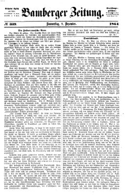 Bamberger Zeitung Donnerstag 8. Dezember 1864