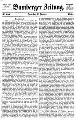 Bamberger Zeitung Donnerstag 15. Dezember 1864