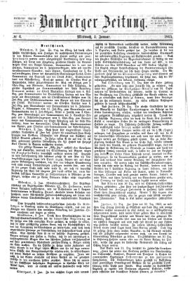 Bamberger Zeitung Mittwoch 4. Januar 1865