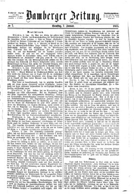 Bamberger Zeitung Samstag 7. Januar 1865