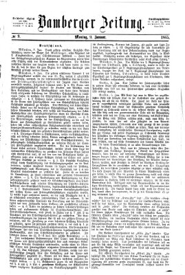 Bamberger Zeitung Montag 9. Januar 1865