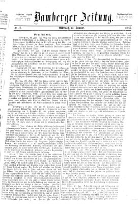 Bamberger Zeitung Mittwoch 11. Januar 1865