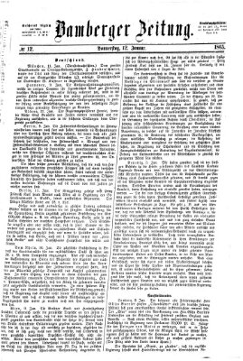 Bamberger Zeitung Donnerstag 12. Januar 1865