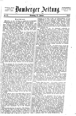 Bamberger Zeitung Sonntag 15. Januar 1865