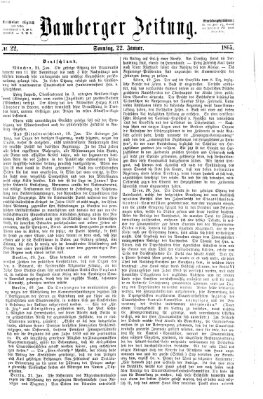 Bamberger Zeitung Sonntag 22. Januar 1865