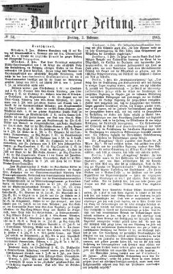 Bamberger Zeitung Freitag 3. Februar 1865