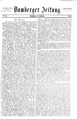 Bamberger Zeitung Samstag 4. Februar 1865