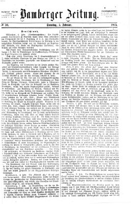 Bamberger Zeitung Sonntag 5. Februar 1865