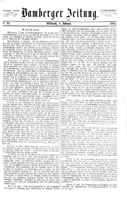 Bamberger Zeitung Mittwoch 8. Februar 1865