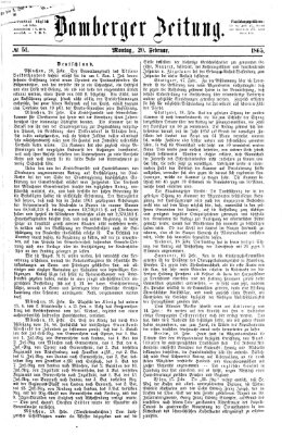 Bamberger Zeitung Montag 20. Februar 1865