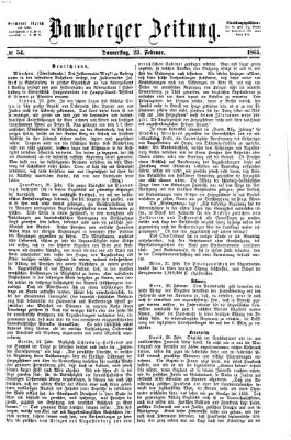 Bamberger Zeitung Donnerstag 23. Februar 1865