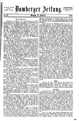 Bamberger Zeitung Montag 27. Februar 1865