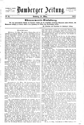 Bamberger Zeitung Sonntag 26. März 1865