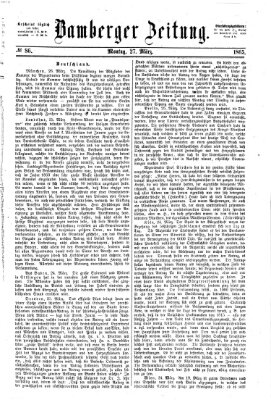 Bamberger Zeitung Montag 27. März 1865