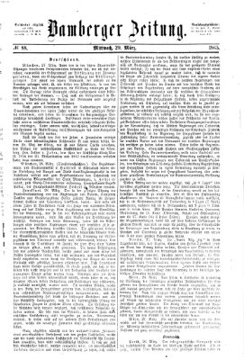 Bamberger Zeitung Mittwoch 29. März 1865