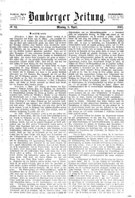 Bamberger Zeitung Montag 3. April 1865