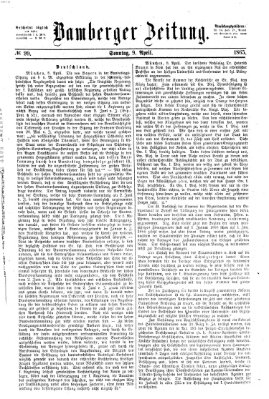 Bamberger Zeitung Sonntag 9. April 1865