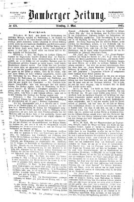 Bamberger Zeitung Dienstag 2. Mai 1865