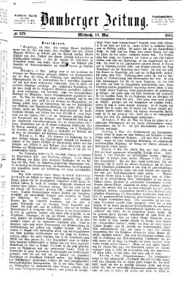 Bamberger Zeitung Mittwoch 10. Mai 1865