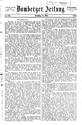 Bamberger Zeitung Dienstag 16. Mai 1865