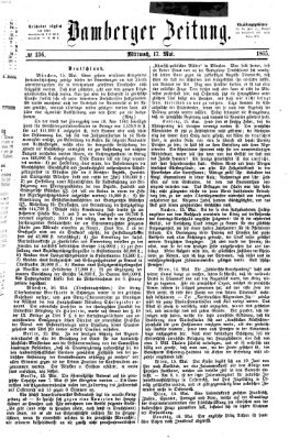 Bamberger Zeitung Mittwoch 17. Mai 1865