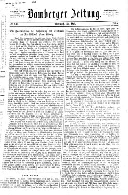 Bamberger Zeitung Mittwoch 31. Mai 1865