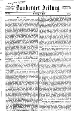 Bamberger Zeitung Mittwoch 7. Juni 1865