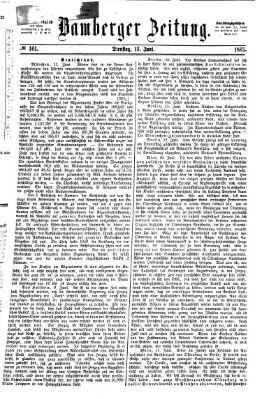 Bamberger Zeitung Dienstag 13. Juni 1865