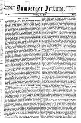 Bamberger Zeitung Freitag 16. Juni 1865