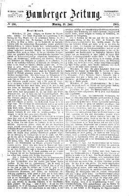 Bamberger Zeitung Montag 19. Juni 1865