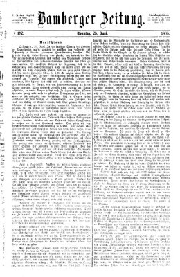 Bamberger Zeitung Sonntag 25. Juni 1865