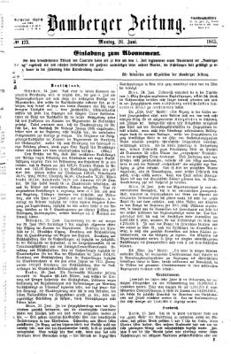 Bamberger Zeitung Montag 26. Juni 1865