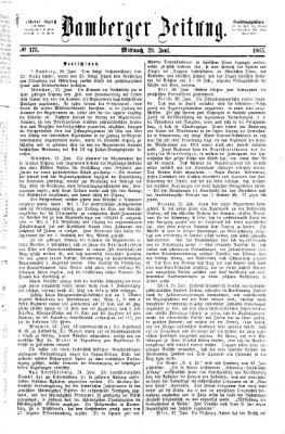 Bamberger Zeitung Mittwoch 28. Juni 1865