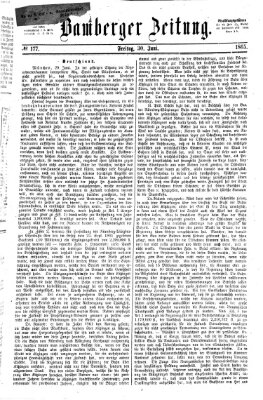 Bamberger Zeitung Freitag 30. Juni 1865