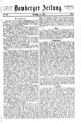 Bamberger Zeitung Dienstag 11. Juli 1865