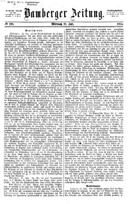 Bamberger Zeitung Mittwoch 19. Juli 1865