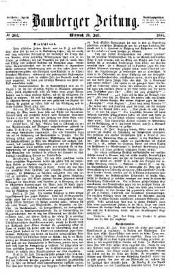 Bamberger Zeitung Mittwoch 26. Juli 1865