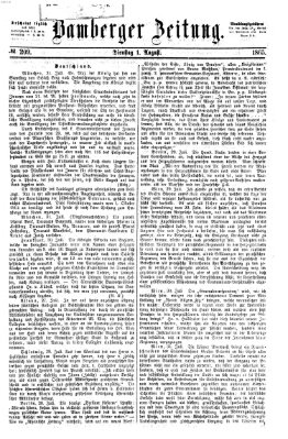 Bamberger Zeitung Dienstag 1. August 1865